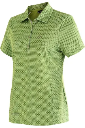 Maier Sports Poloshirt Pandy W Da-Polo 1/2 Arm el. GREEN ALLOVER - Verkäufer: Intersport Drucks