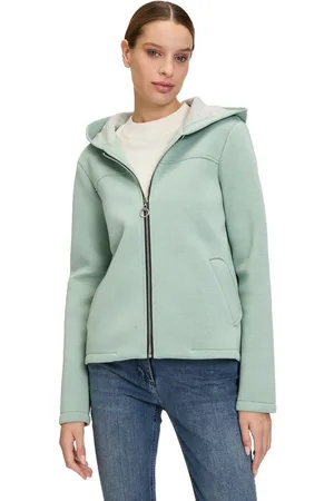 AMBER & JUNE Outdoorjacke Übergangsjacke mit Kapuze