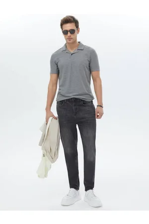 Kip Regular-fit-Jeans Antrasit Karotten Fit Denim Baumwoll-Mix Hose - Verkäufer: MegaMerchant