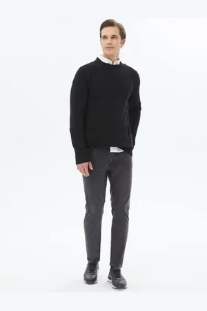 Kip Regular-fit-Jeans Dunkelgraue Super Slim Fit Denim Baumwollmischung Hose - Verkäufer: MegaMerchant