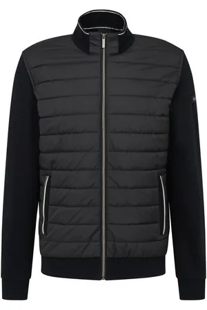 Bugatti Sweatjacke mit sportlichem Stehkragen