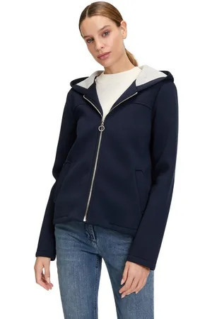 AMBER & JUNE Outdoorjacke Übergangsjacke mit Kapuze