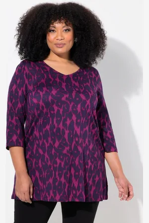 Ulla Popken Longshirt Longshirt A-Linie V-Ausschnitt 3/4-Arm - Verkäufer: Popken Fashion Group