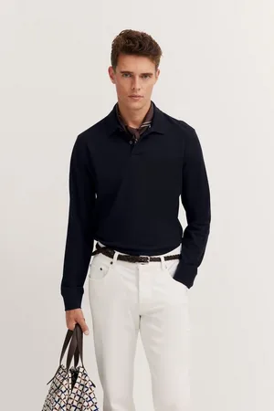 Bugatti Langarm-Poloshirt mit langen Ärmeln