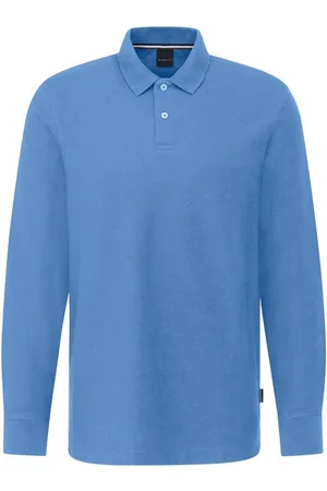 Bugatti Langarm-Poloshirt mit langen Ärmeln