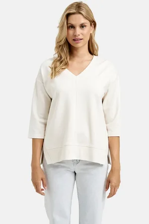 Milano Sweatjacke SWEATSHIRT W V-NECK, CREAM - Verkäufer: Modehaus Rusche