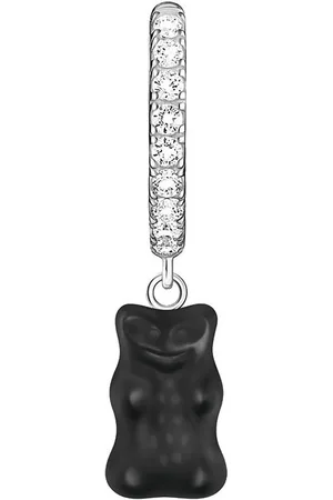 Thomas Sabo Single-Creole x HARIBO Schmuck: Einzel-Creole mit Goldbär, mit Kristallglas, Zirkonia (synth)
