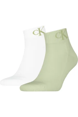 Calvin Klein Kurzsocken CKJ MEN QUARTER 2P MONOGRAM (2-Paar, 2 Paar) mit dezenter Logostickerei