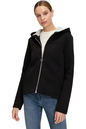 AMBER & JUNE Outdoorjacke Übergangsjacke mit Kapuze