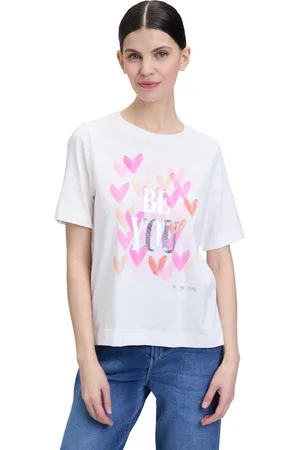 Cartoon Kurzarmshirt Printshirt mit Rundhalsausschnitt (1-tlg) Foliendruck