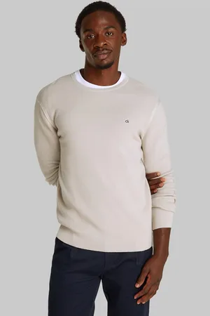 Calvin Klein Rundhalspullover MICRO WAFFLE TEXTURE CN SWEATER mit Waffelstruktur
