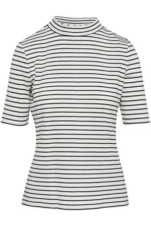 Comma, Kurzarmshirt Gestreiftes Jersey-Shirt - Regular Fit - Verkäufer: Robert Ley Damen & Herrenmoden GmbH & Co KG