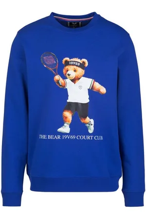19V69 Italia Sweatshirt NICO TENNIS TEDDY mit Tennis-Bär-Print, sportlicher Look - Verkäufer: Marco GmbH
