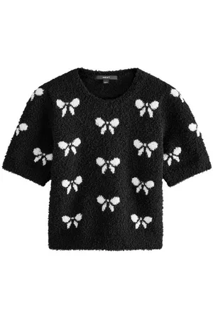 Next Rundhalspullover Kurzarm-Strickpullover mit Schleife (1-tlg) - Verkäufer: Germany GmbH
