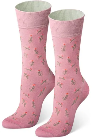 Von Jungfeld Socken Rosa Motivsocke mit Blumen-Motiven - Verkäufer: