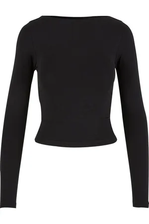Urban classics Longsleeve Ladies Ruffled Super Slim Longsleeve (1-tlg)