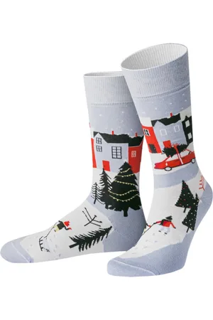 Von Jungfeld Socken Storysocken mit Winter-Motiv in mehrfarbig - Verkäufer: