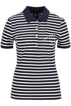 19V69 Italia Poloshirt BIBI MARINA mit Streifenmuster und dezentem Logo, sportlicher Look - Verkäufer: Marco GmbH