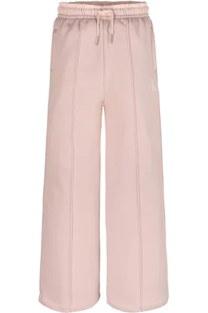 Calvin Klein Sweathose CK LOGO WIDE LEG SWEATPANTS mit Biesendetails vorne