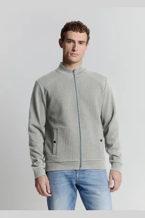 No Excess Sweater Jacquard sweatshirt mit Vollreißverschluss