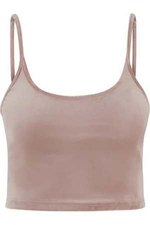 Urban classics Muskelshirt Ladies Short Velvet Top (1-tlg)