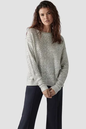 Le Comte Strickpullover Glitzernder Pullover mit metallischem Finish
