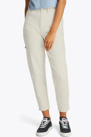 Tommy Hilfiger Mom-Jeans High waist - Mom-Jeans Tapered mit Logo-Stickereien, in knöchelfreier Länge