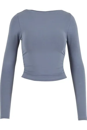 Urban classics Longsleeve Ladies Ruffled Super Slim Longsleeve (1-tlg)