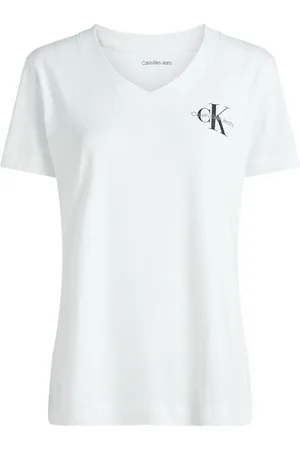 Calvin Klein T-Shirt PLUS 2-PACK MONOLOGO V-NECK TEE (Packung, 2-tlg) in großen Größen