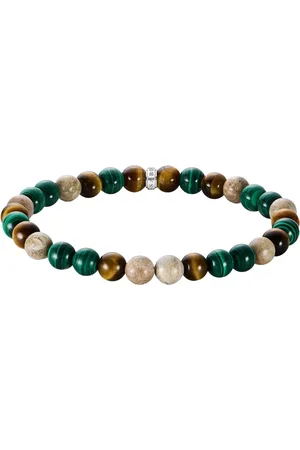 Thomas Sabo Armband Bead Armband, A2193-468-7-L21, mit Malachit, Tigerauge, Jaspis