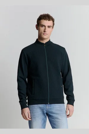 No Excess Sweater Jacquard sweatshirt mit Vollreißverschluss
