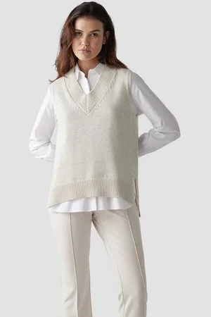 Le Comte Strickpullover Pullunder mit V-Ausschnitt