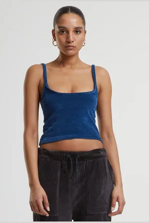 Urban classics Muskelshirt Ladies Short Velvet Top (1-tlg)