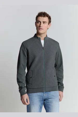 No Excess Sweater Jacquard sweatshirt mit Vollreißverschluss