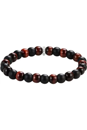 Thomas Sabo Armband Bead Armband, A2196-806-7-L21, mit Obsidian, Tigerauge