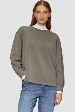 QS by s.Oliver Sweatshirt Scuba-Sweatshirt aus Modalmix mit 3D-Schriftzug 3D-Effekt - Verkäufer: