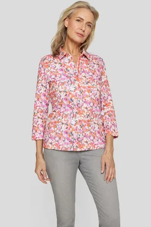 Rabe Print-Shirt Tupfen-Shirt mit Polokragen und 3/4-Arm