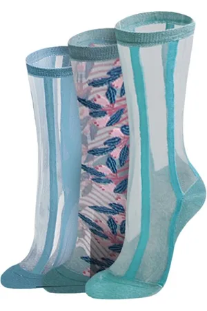 Von Jungfeld Socken Halbtransparente Socken in 3er-Pack in mehrfarbig - Verkäufer: