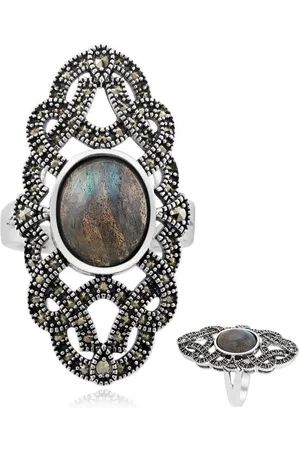 Cavill Silberring Madagaskar Labradorit & funkelnder 925 Silber Ring, 3,4ct (1-tlg) - Verkäufer: Juwelo Deutschland GmbH