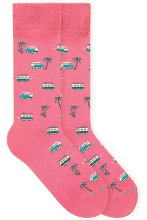 Von Jungfeld Socken Gemusterte Socken mit Ibiza Palmen Icon in Rot - Verkäufer: