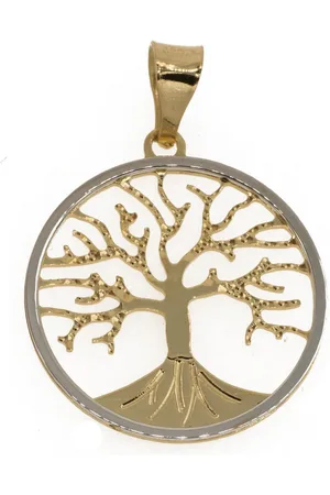 Bella Carina Kettenanhänger Anhänger Baum des Lebens aus 585 Gold 14 Karat 1,7 cm, Bicolor, 585 Gold - Verkäufer: