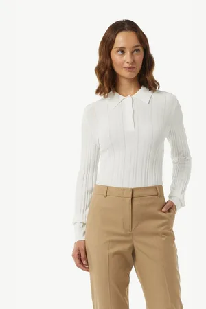 Comma, Strickpullover Pullover mit Polokragen (1-tlg) Knopfleiste, Rippstrick, Slim Fit - Verkäufer: LuriX