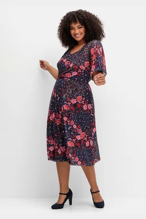 Joe Browns Sommerkleid Große Größen mit Blumendruck und blickdichtem Futter