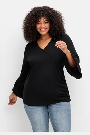 Joe Browns 3/4-Arm-Shirt Große Größen in Wickeloptik, mit Volantärmeln