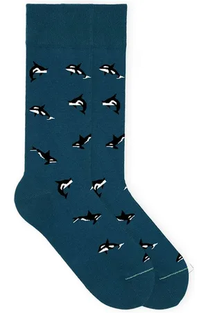 Von Jungfeld Socken Gemusterte Socken mit Orca Icon in Blau - Verkäufer: