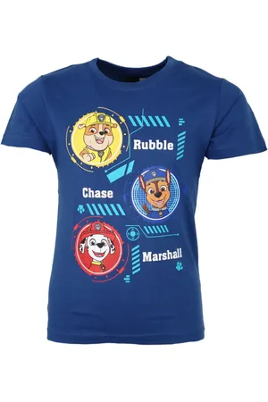 Paw Patrol Print-Shirt Chase Rubble Kinder Jungen kurzarm T-Shirt Shirt 100% Baumwolle, Gr. 98 bis 128 - Verkäufer: WS-Trend
