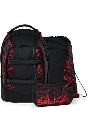 Satch Schulranzen Schulrucksack-Set PACK Night Rider 3-teilig, Kollektion 2025 (1 Stück), Laptop-Fach, Your-Size-System, Schulranzen - Verkäufer: DSBO