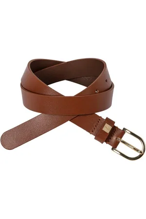 HUGO BOSS Ledergürtel Scarlet B. 2,5cm N-R mit goldfarbener Schliesse und -Logo auf der Schlaufe
