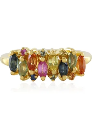 Cavill Silberring Multicolor Saphir Goldplattierter Silberring (1-tlg) - Verkäufer: Juwelo Deutschland GmbH