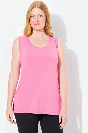 Ulla Popken Longtop Top Rundhals Classic Stretch breite Träger - Verkäufer: Popken Fashion Group